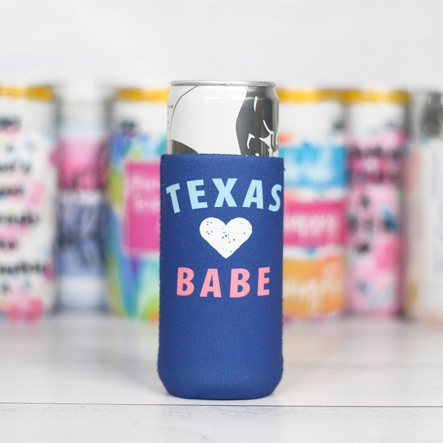 Texas Babe Slim Can Cooler