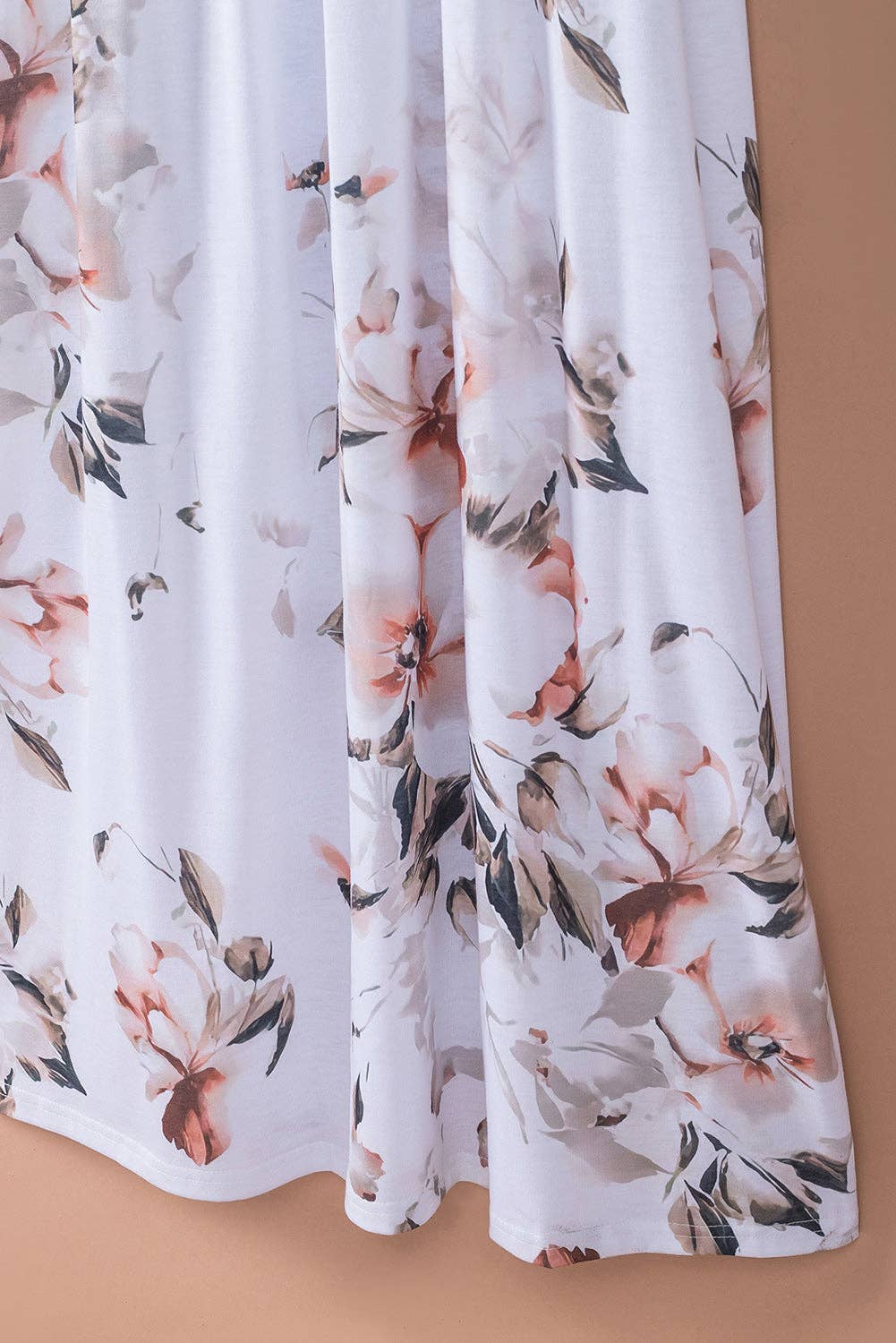Striped Floral Print Maxi Dress