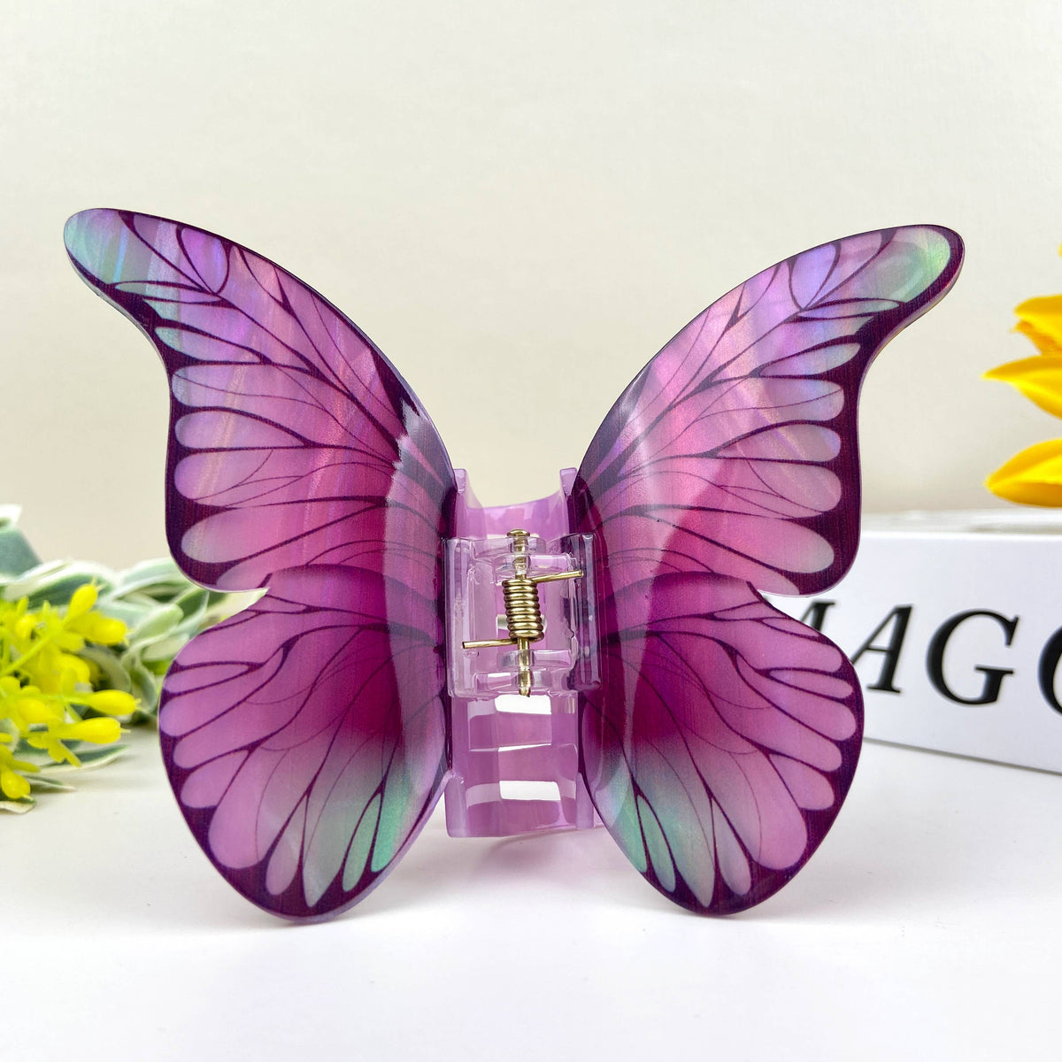 Colorful Butterfly Hair Clip - Pink