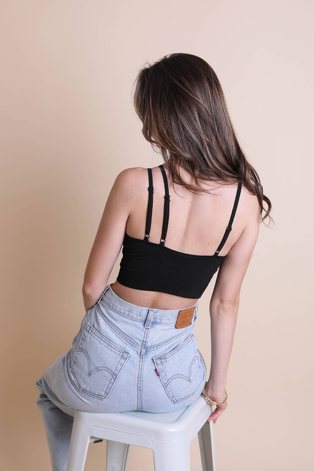 Shoulder Strap Brami Top - Not So Basic: Black