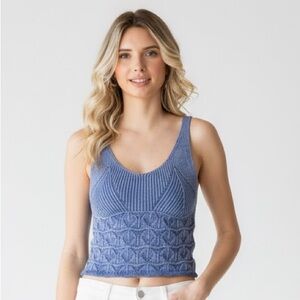 Knit Tank - Blue