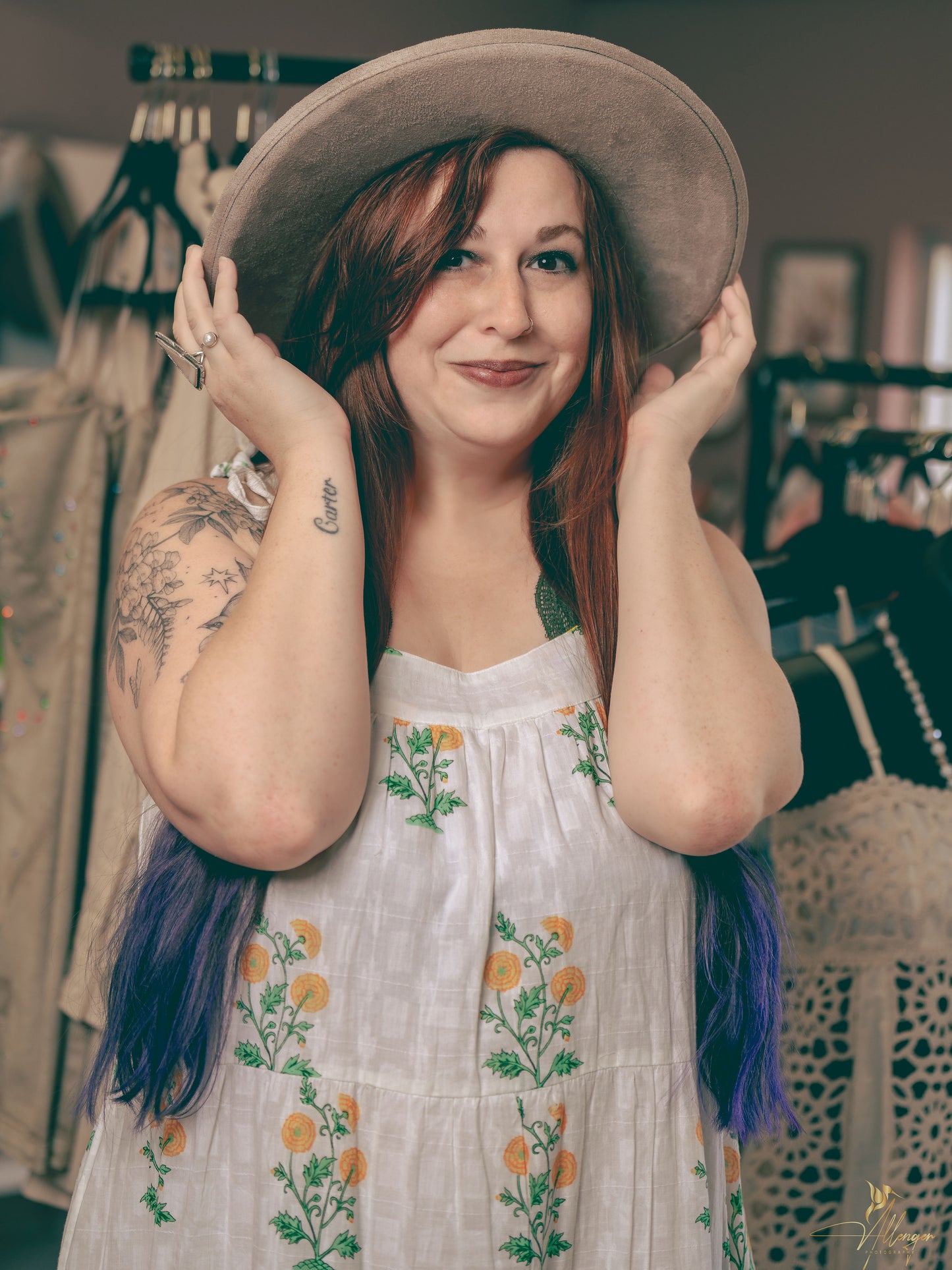 Vegan Suede Pencil Curl Brim Sweetheart Crown Fedora Hats: Taupe